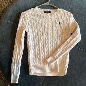 Cotton blend cable knit sweater, Polo by Ralph Lauren, size XS